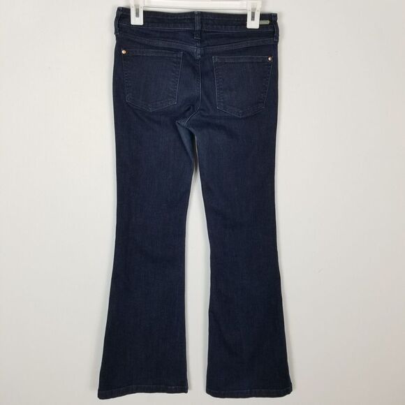 Anthropologie Pilcro Women Flare Leg Jeans Size 27 Navy Blue  Mid Rise - Picture 2 of 10
